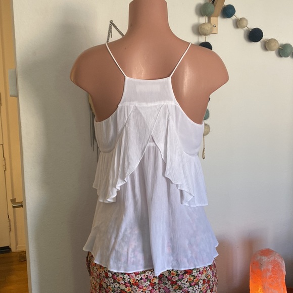 Miss Love crinkle Rayon tiered ruffle cami tank top - Picture 4 of 7